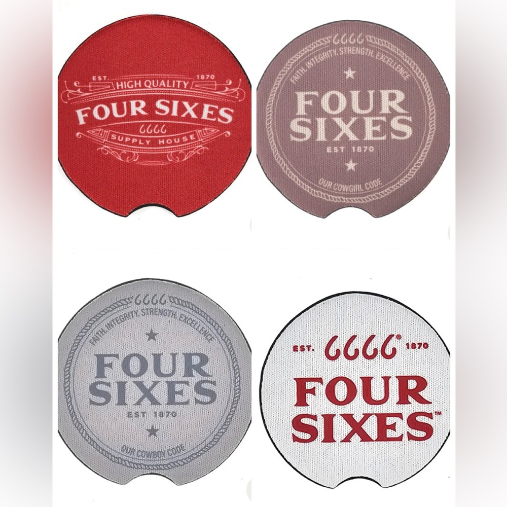 6666 Ranch Four Sixes Ranch Yellowstone set of 4 Car Coasters